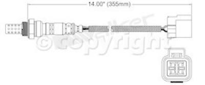 1993 Mitsubishi Precis Oxygen Sensor, Rear