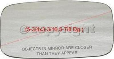 1986 Mercury Topaz Mirror Glass, Passenger Side