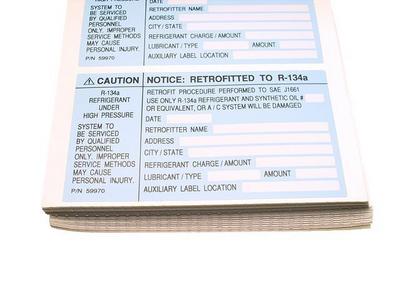  Universal (Any Vehicle)  A/C Retrofit Label