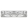 Stainless Steel Grille Insert, Skull