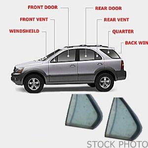 1982 Jaguar XJS Door Vent Glass, Front (Not Actual Picture)